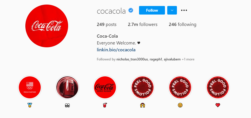coca-cola-instagram-profile