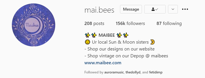 Mai.Bees profile bio example