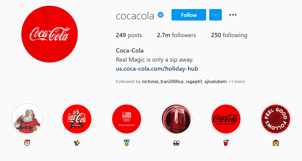 Coca-Cola highlights feature