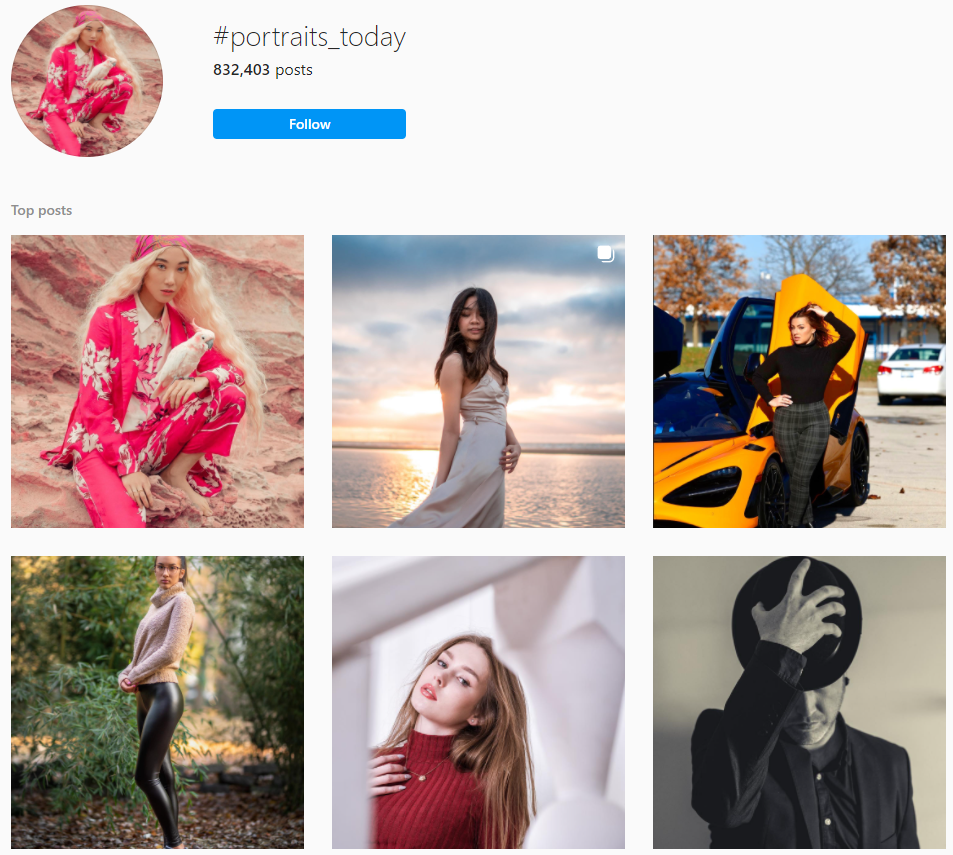instagram hashtags for portrait photography
